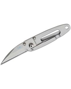 CRK5520 image(1) - CRKT (Columbia River Knife) Delilah'S P.E.C.K. 3Cr13MoV Bead Blast Plain Blade Folding Knife with Frame Lock Stainless Steel Handle - Silver