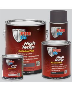 POI44116 image(0) - POR-15 INC 44116 Heat Resistant High Temperature Paint, 8 oz Can, Flat Black, Liquid, 4 hr Curing