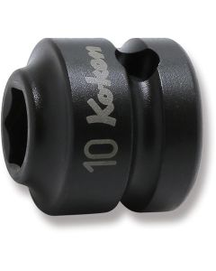 KKN14401MS-10 image(0) - Ko-ken USA 14401MS-10 1/2 Sq. Dr. Socket 10mm 6 point Length 23mm Thin walled