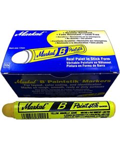 MKL080221 image(0) - Markal / Laco Paintstik B, Yellow Solid Paint Marker (12/box, 144/cs)