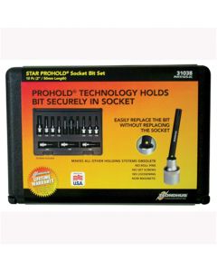 BND31038 image(0) - Bondhus Corp. Set 10 ProHold Star Bits 2" (T