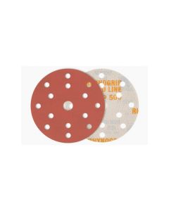 INA620-36E image(0) - Indasa USA,Inc. Medallion 620-36E Rhynogrip Red Line XL Abrasive Solid Disc, 6 in Dia, 36 Grit