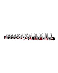 Astro Pneumatic 11 Piece 3/8 Inch Drive SAE Anti-Slip Crowfoot Flare Nut Wrench Set