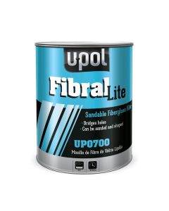 U Pol Products FIBRAL LITE UP0700 Lite Fiber Glass Filler, 3 L Tin, Yellow, Fibrous/Paste