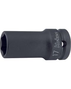 KKN14301X-17 image(0) - Ko-ken USA 14301X-17 1/2 Sq. Dr. Socket 17mm 6 point Length 60mm Thin walled