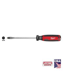MLWMT208 image(0) - Milwaukee Tool 5/16 Inch Slotted 6 Inch Cushion Grip Demolition Screwdriver (USA)