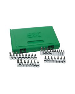S K Hand Tools Socket Bit Set 1/4 & 3/8In. 33 Pc. Torx Hex Sd