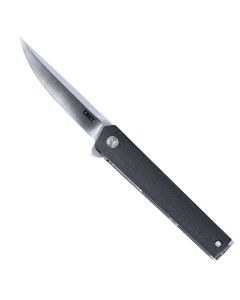 CRK7095KX image(0) - CRKT (Columbia River Knife) CEO Compact 1.4116 Satin Plain Blade Folding Knife with Liner Lock Glass-Reinforced Nylon Handle - Black