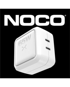 NOCX65W image(1) - NOCO Company XGrid X65 65W USB-C 2-Port Charger with GaN Fast Charging - White