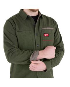 MLWM552E-3X image(0) - Milwaukee Tool GRIDIRON FLANNEL - SOLID GREEN 3X