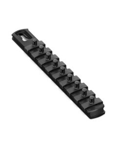 ERN8426 image(0) - Ernst Mfg. 8 Inch Socket Organizer and 9 Socket Clips - 1/4 Inch - Black