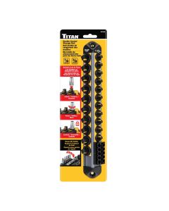 TIT10150 image(0) - Titan Double Socket Storage Rail 1/4 in. and 3/8 in. Drive