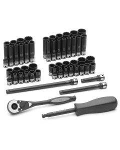 GRE89253CRD image(1) - Grey Pneumatic 1/4" Drive 53 Piece Fractional & Metric Duo-Socket Set - 12 Point