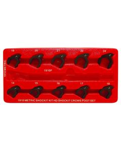 LTILT1910 image(1) - Milton Industries LTI Tool By MIlton 10 Piece Metric SHOCKIT Crows Foot Set - Heavy Duty Industrial Hydraulic