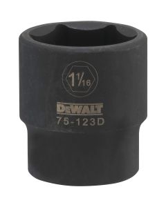DWTDWMT75123OSP image(0) - DEWALT 6 Point 1/2" Drive Impact Socket 1-1/16" SAE