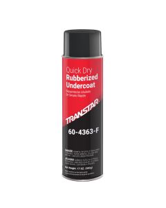 TRP60-4363-F image(0) - Transtar Autobody Products 60-4363-F Quick Dry Rubberized Undercoating, 20 oz, Can, Aerosol, Black