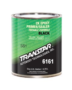TRP6161 image(0) - Transtar Autobody Products 6161 - 2K Epoxy Primer Sealer/Groundcoat - 1 Gallon Can - Black - 1:1:10 Mixing - 520 sq-ft/ Gallon at 1 mil Coverage