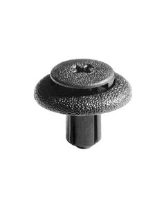 AVC17992 image(0) - AUVECO 17992 Push-Type Screw-Type with Open End Retainer, 20 mm Dia Head x 12 mm L Stem x 7 mm Hole, Nylon, Black