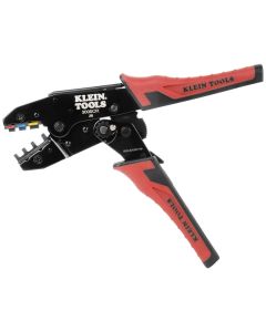 KLE3007CR image(0) - Klein Tools Ratcheting Heat Shrink Terminal Crimper, 10 to 22 AWG Wire