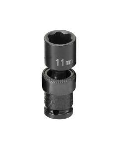 Grey Pneumatic SOC 11MM 1/4D IMP UNIV 6PT