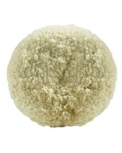 BUF803N image(0) - Buff And Shine 803N Double Sided Buffing Pad, 8 in Dia, 100% Twisted Wool, Natural