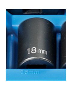 GRE2118M image(1) - Grey Pneumatic 1/2" Drive x 18mm Standard - 12 Point Socket