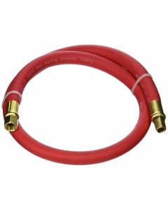 MIL2770-3LH image(0) - Milton Lead-in EPDM Rubber Air Hose, 3/8-inch ID x 3 ft., 3/8-inch MNPT Brass Fittings, 300 PSI