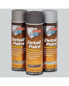 POI41818 image(0) - POR-15 INC 41818 Detail Paint, 16 oz Aerosol Can, Stainless Steel, 2 to 6 hr Curing