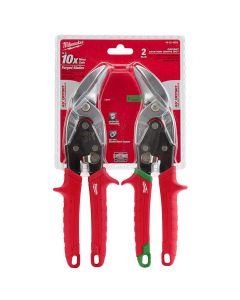 MLW48-22-4523 image(2) - Milwaukee Tool 2-PC OFFSET AVIATION FORGED BLADE SNIP L/R SET
