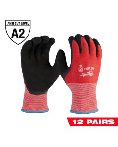 Milwaukee Tool 12-Pack Cut Level 2 Winter Dipped Gloves - XXL