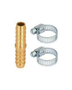 AES7342 image(0) - AES Industries 7342 Air Hose Splicer Kit, 3/8 in, Hose Barb, Brass