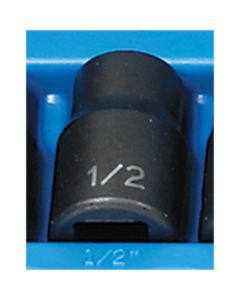 GRE2116R image(0) - Grey Pneumatic 1/2" Drive x 1/2" Standard - 12 Point Socket