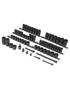 SUN1068 image(3) - SUNEX 3/8" & 1/2" Drive Sae & Metric 6 Point Standard & Deep 68-Piece Master Impact Socket Set
