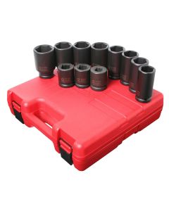 SUNEX SOCKET SET IMPACT 3/4"DR.11PC MET.DEEP SET