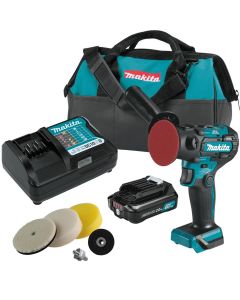 MAKVP01R1 image(0) - Makita 12V max CXT&reg; Li&hyphen;Ion Brushless 3" Polisher / 2" Sander Kit (2.0Ah)
