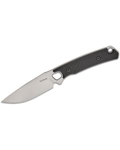 KER2048 image(0) - Kershaw Steppe Drop Point Fixed Blade Field Knife with Polypropylene Sheath - Black/Gray