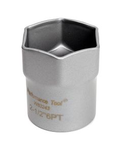 WLMW83243 image(1) - Wilmar Corp. / Performance Tool 1/2 Drive Lock Nut Socket 2-1/2"