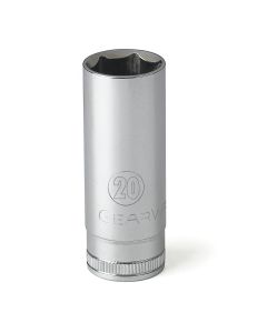 GearWrench 3/8 Inch Drive 6 Point Deep Metric Socket 20mm