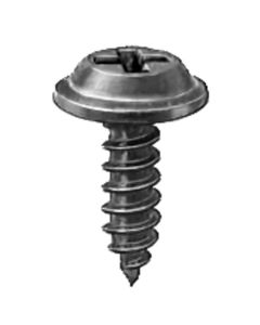 AVC12213 image(0) - AUVECO 12213 Phillips Flat Top Washer Head A/AB Point Tapping Screw, #8 Screw x 1/2 in L, Black E-Coat
