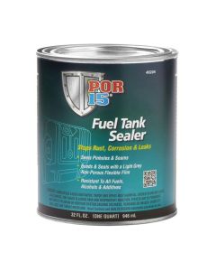 POI49204 image(0) - POR-15 INC 49204 Fuel Tank Sealer, 1 qt Can, Semi-Transparent Silver, 250 to 450 sq-ft/gal Coverage, 96 hr Curing