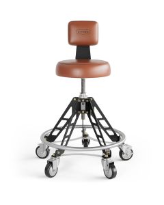 VYPESM-BR-B-ACM image(1) - Vyper Industrial 400 lb Capacity Elevated Steel Max Acme Rod Shop Chair - Brown/Black