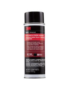 MMM38808 image(0) - 3M 38808 Headliner and Fabric Adhesive, 18.1 oz Aerosol Can, Aerosol, Transparent, 30 min Curing