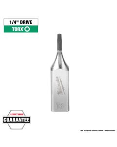 Milwaukee Tool 1/4" Drive T8 TORX Bit Socket