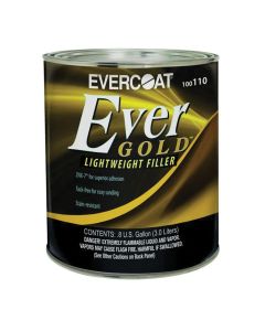Fibre glass Evercoat EverGold 100110 Lightweight Body Filler, 3 L Can, Yellow, Liquidy Paste