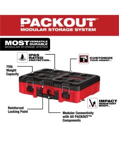 MLW48-22-8450 image(2) - Milwaukee Tool PACKOUT  Tool Case W/ Customizable Insert