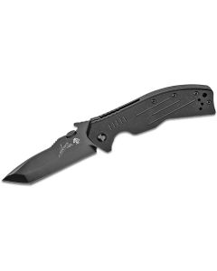 KER6044TBLK image(1) - Kershaw CQC-8K Manual Open Liner Lock American Tanto Blade EDC Folding Pocket Knife with Black-oxide coating - Black