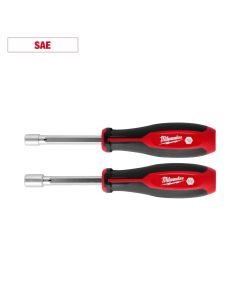 MLW48-22-2442 image(0) - Milwaukee Tool 2pc SAE HollowCore Nut Driver Set