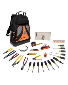 KLE80006 image(0) - Klein Tools Trim-Out Tool Set with Leather Tool Pouch, 6-Piece