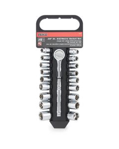 TITAN 19pc 3/8" Dr. SAE/MM Socket Set