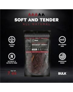 BLOISN-HOTBR-712 image(0) - BULK Jerky Hot Teriyaki Brisket Beef Jerky - 7 ounce package (12 packages)